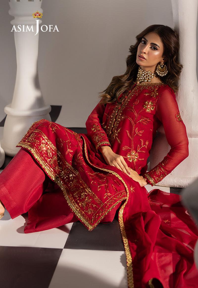 open lace back dress Asim Jofa Luxury Premium Collection – myshopusa.com main image 1