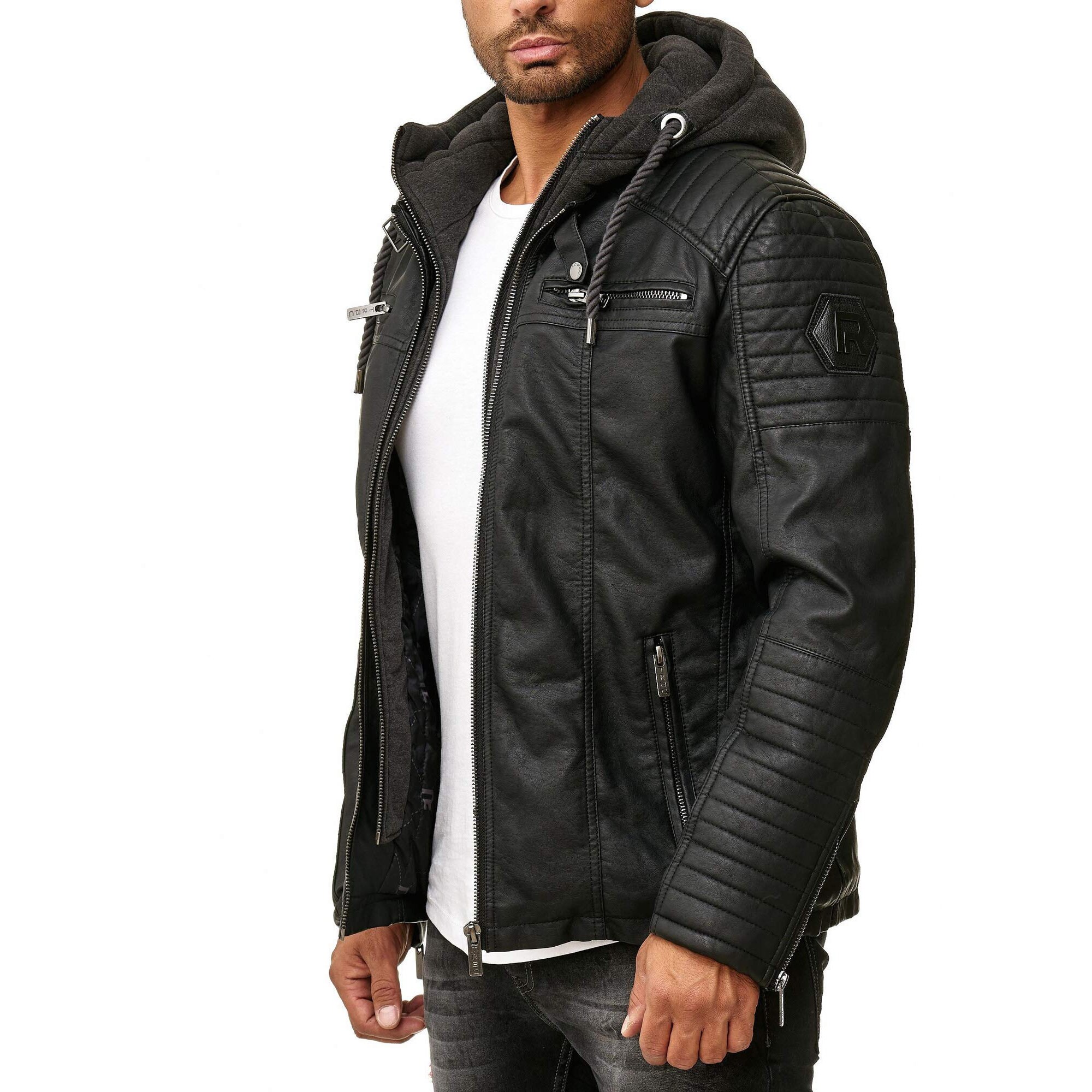 Men's Real Leather Jacket for Men Transition Black Biker - Etsy