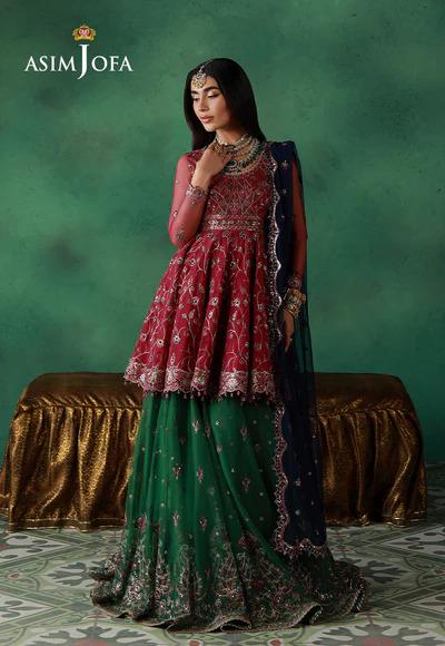 red peplum dress pakistani Peplum Frock Design Peplum Long Dress Pakistani Pakistani Peplum Dresses  For Wedding Brides In 2024-25