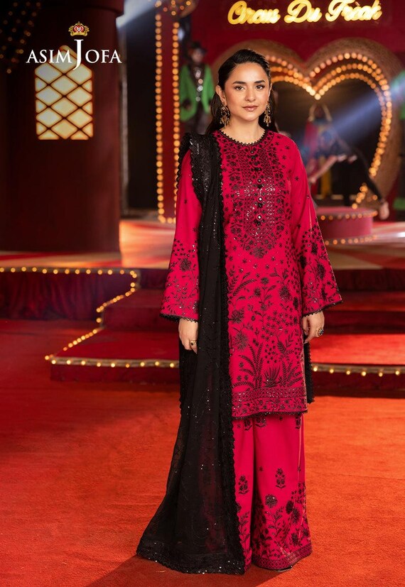 black and pink dress pakistani Black Pakistani Dress | Pakistani Shalwar Kameez | Pakistani Party Dress | Pakistani Wedding Dress | Indian Wedding Dress | Pakistani Suits