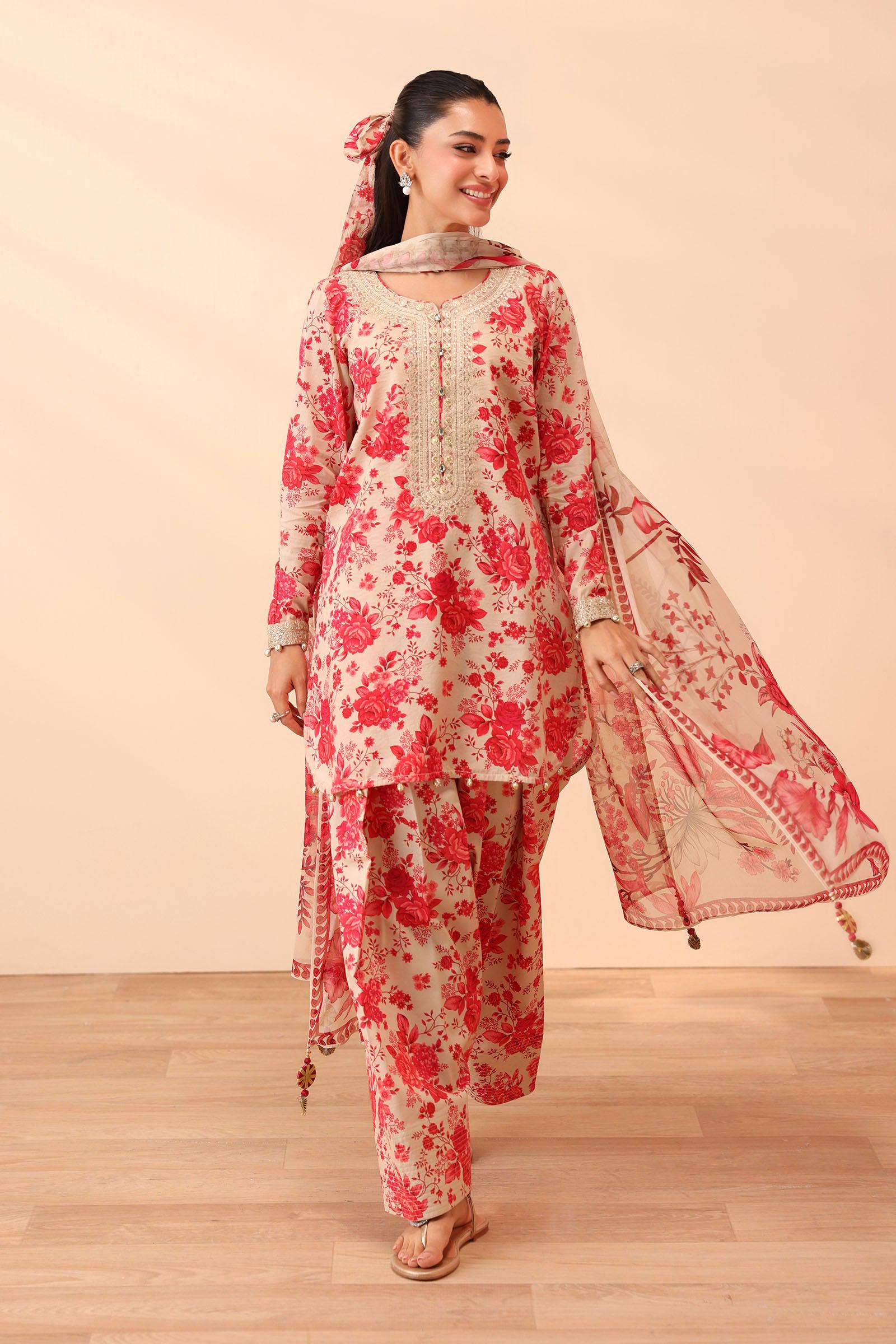 Maria B Style Pink Lawn Suit Pc Printed Pakistani Outfit