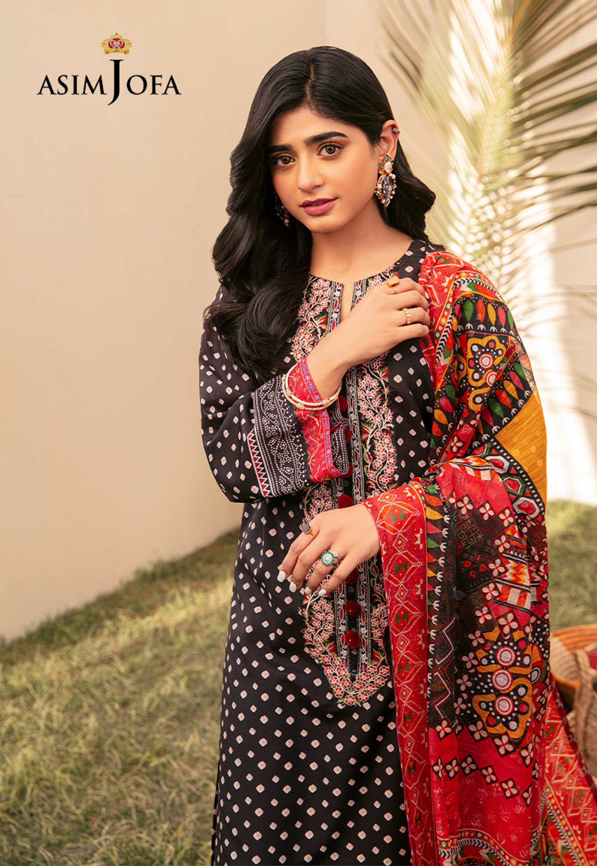 Asim Jofa Embroidered Pakistani Khaddar Dress main image 1