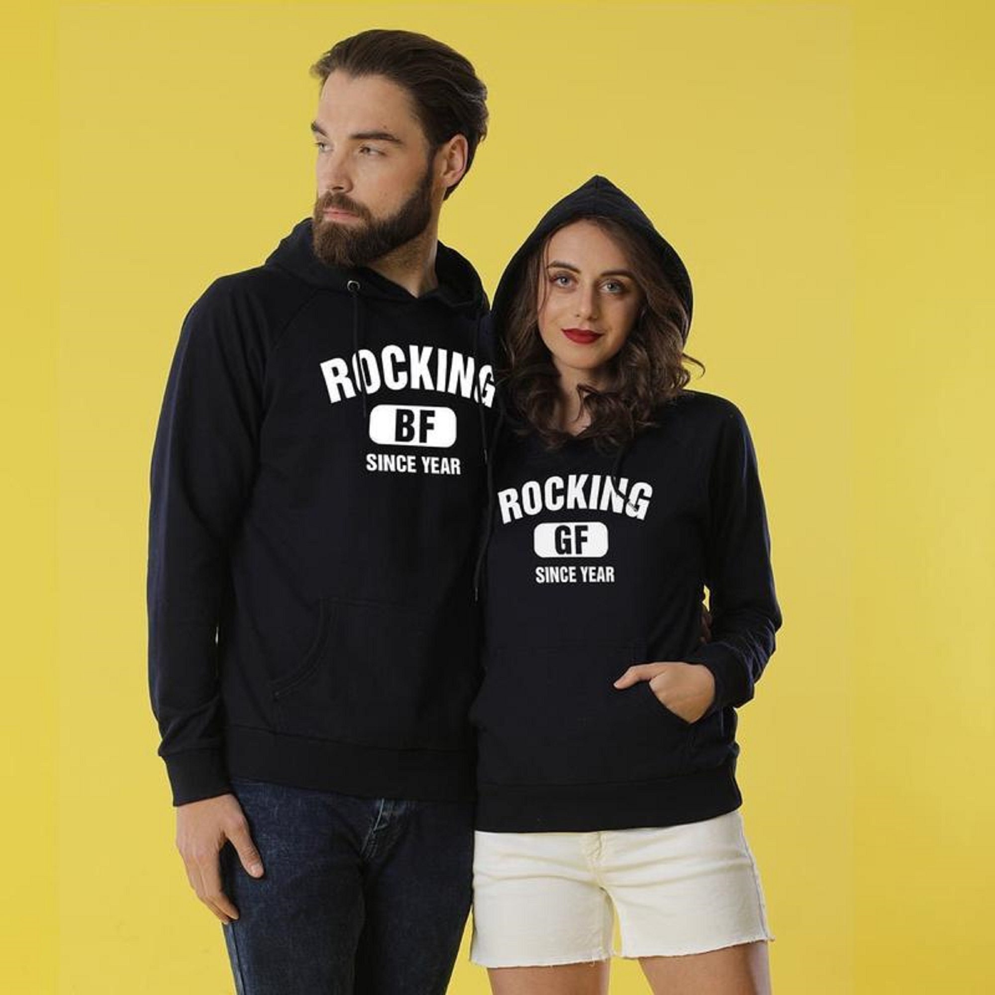 Pack of 2 Rocking GF BF hoodiesMatching hoodies for Couple Etsy