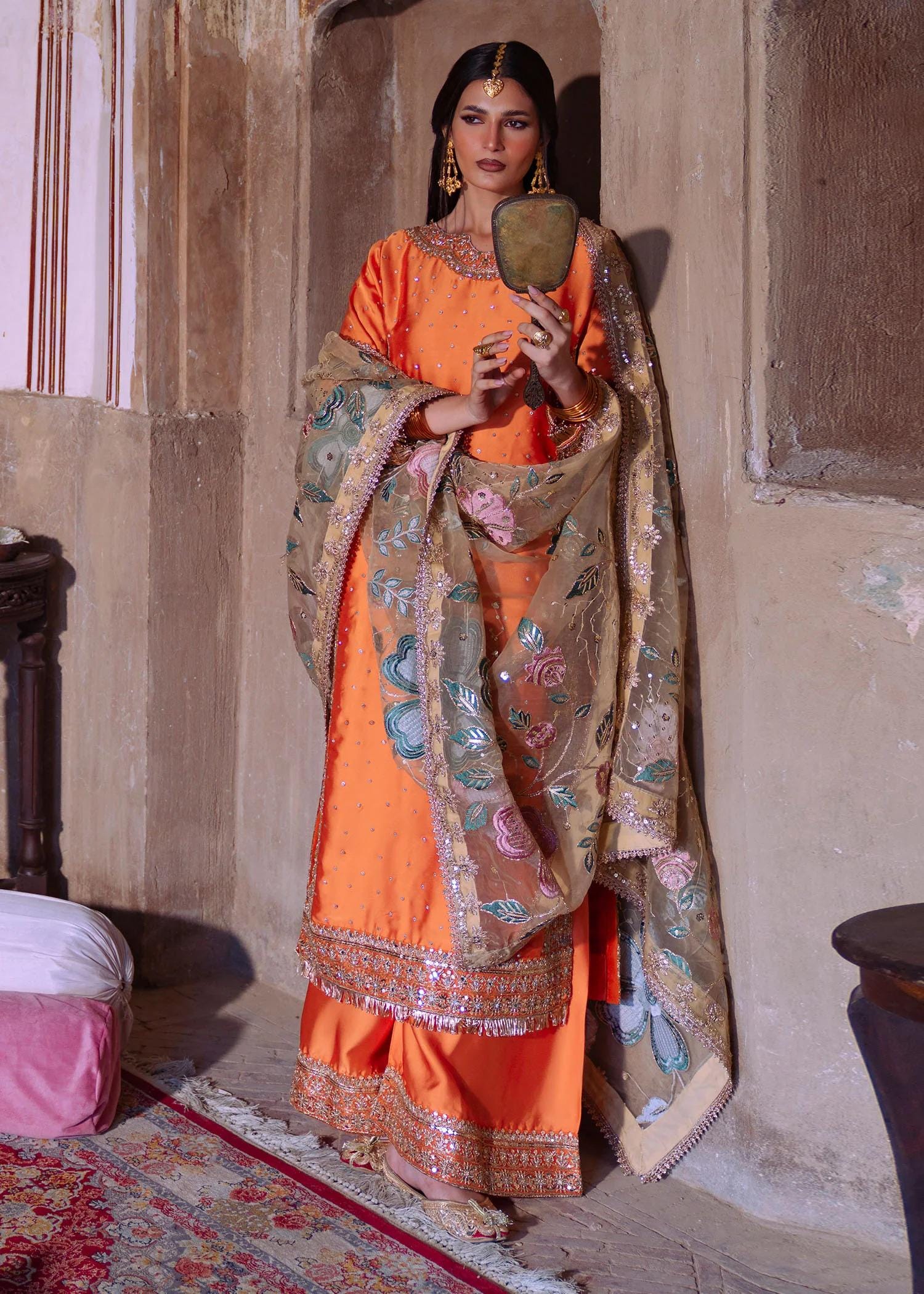 Orange Mehndi Outfit - Etsy