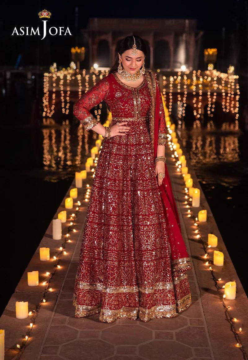 open lace back dress Formal Dress - Asim Jofa - Baad e Nauahar - AJBN#03 main image 1