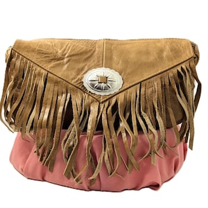 Handmade Leather Fringe Clutch: Western Conch Purse
