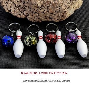 Bowling Key Chains Mini Cute Bowling Keychains, Bowling Ball Charm