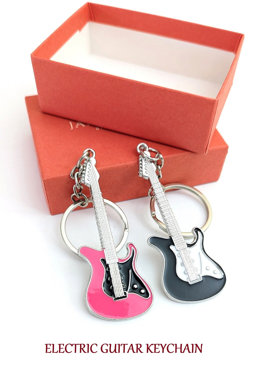 Guitar Keychains, Keychain Charms, Gift for Guitar Player, Guitar Key