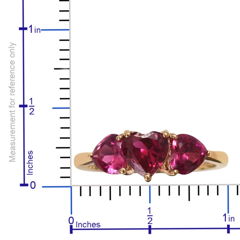 Heart Red Ruby Ring Side Pear Shape Ruby Ring Promise Ring Valentines Gift Love Engagement Ring Yellow Gold Plated Sterling Silver