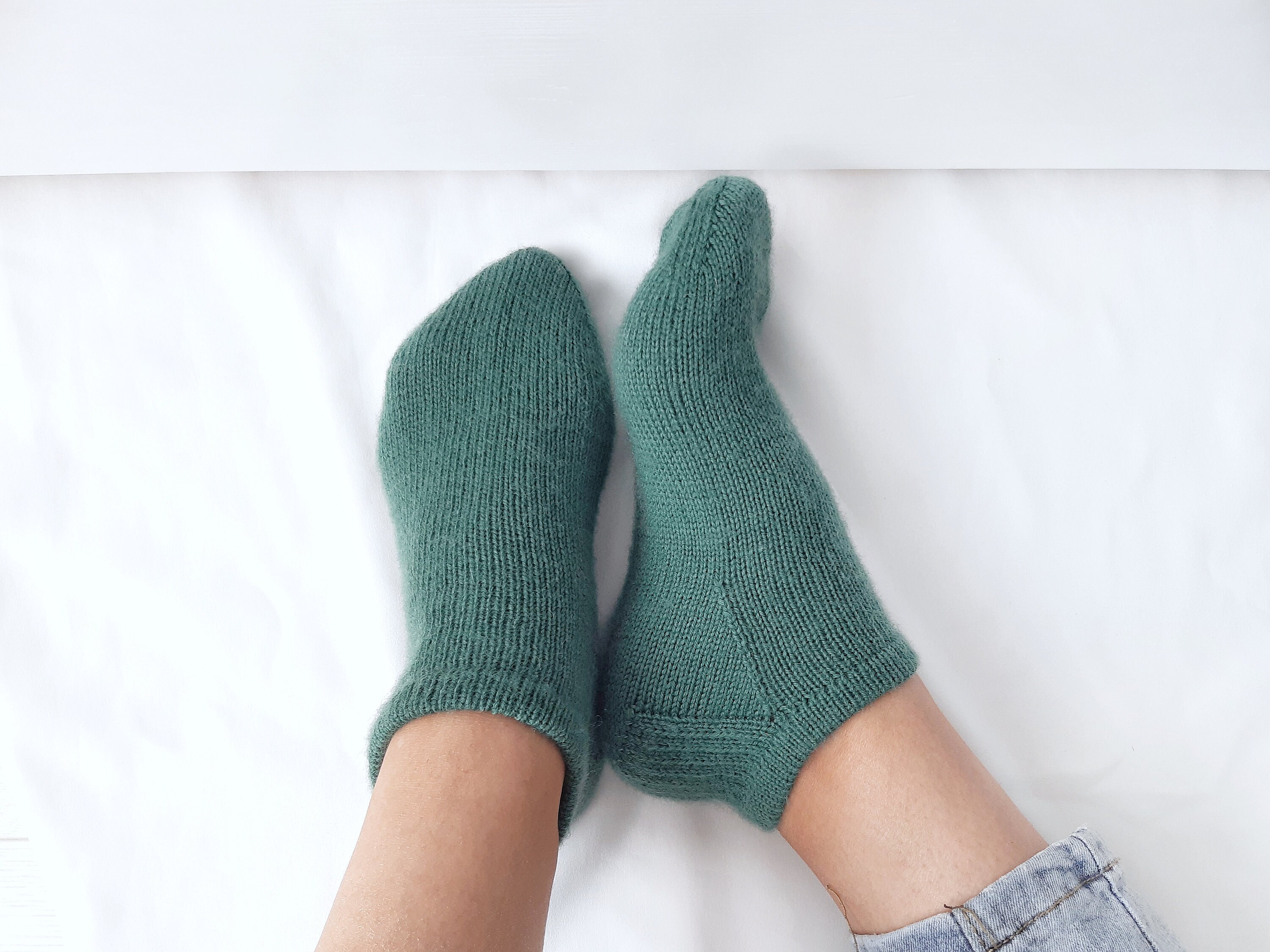 Easy Shorty Socks Knitting Pattern for Beginners in PDF Format Etsy
