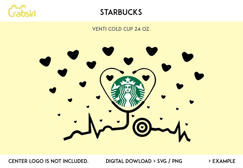 Download Digital Download Svg File For Cricut Seamless Full Wrap Svg Stethoscope Heart Svg Starbucks Full Wrap For Venti Cold Cup 24 Oz Clip Art Art Collectibles 330 Co Il