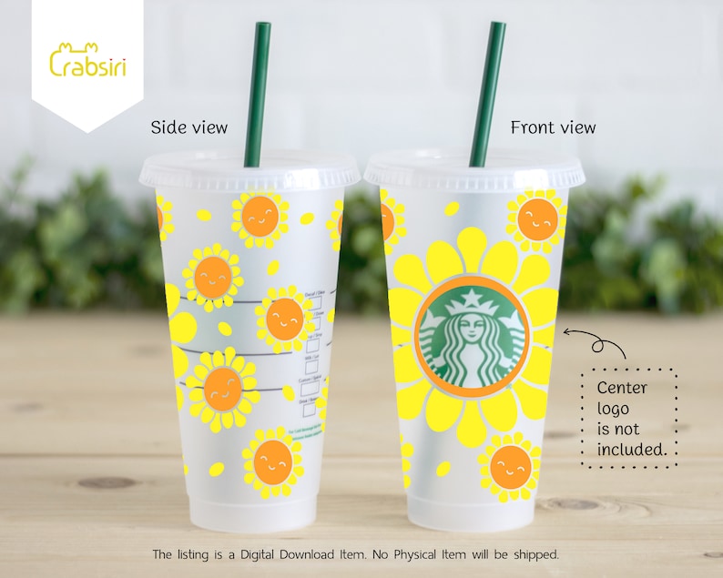 Download Cute Sunflower svg Flower wrap Starbucks cup Starbucks ...