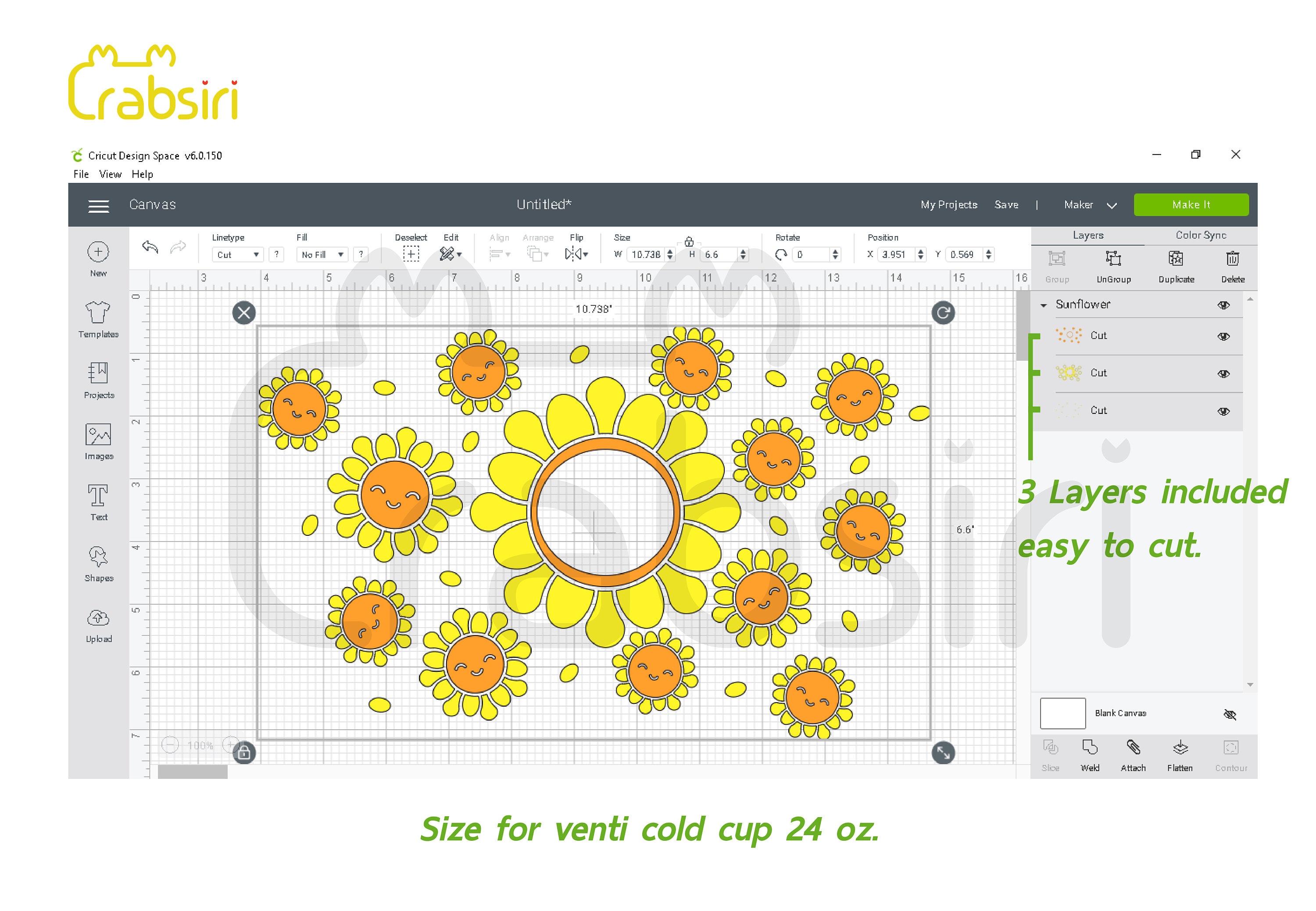 Download Cute Sunflower svg Flower wrap Starbucks cup Starbucks ...
