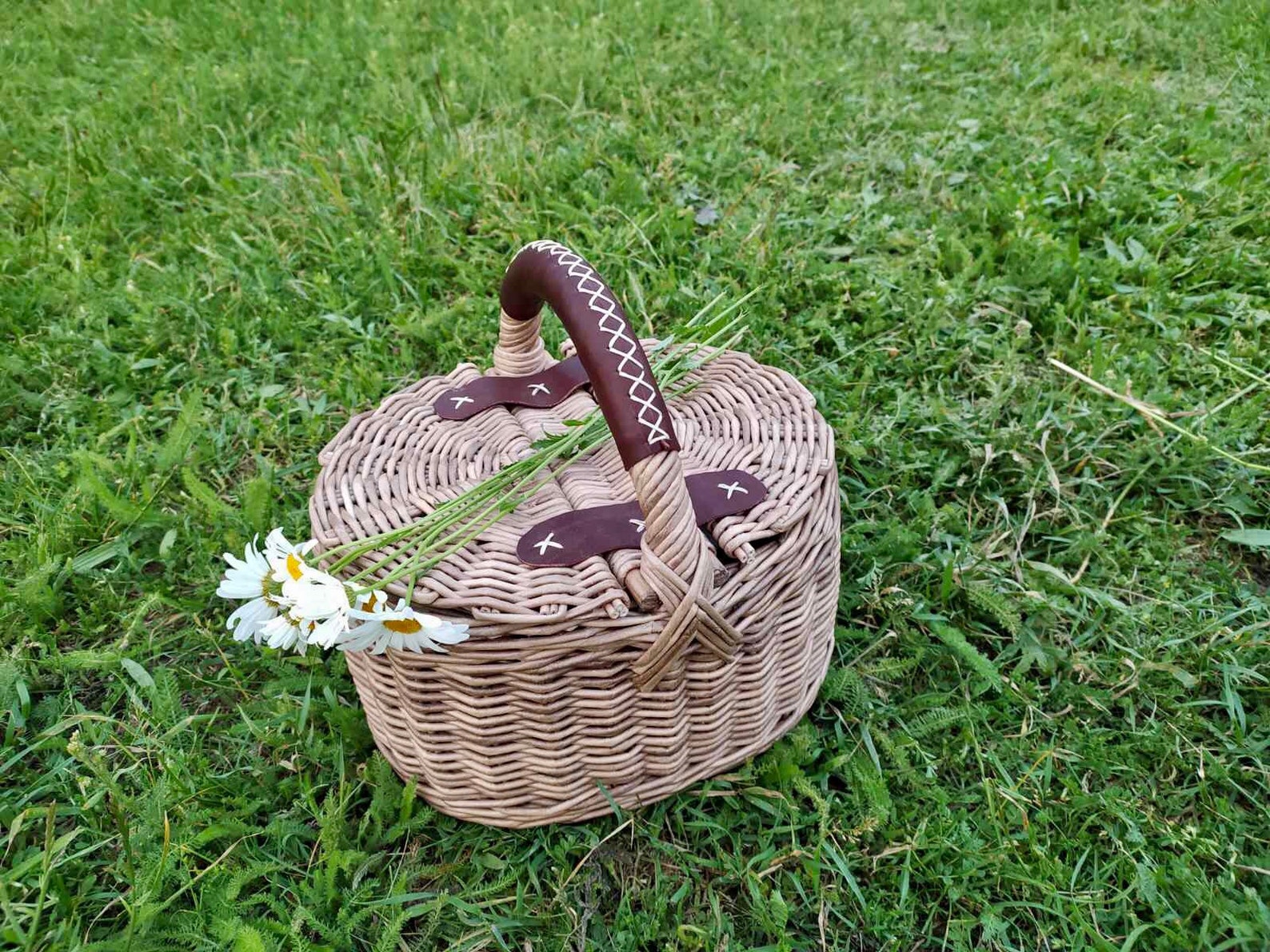 Kids size picnic basket with 2 lids New mom gift basket Etsy