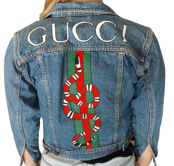 custom gucci denim jacket