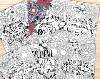 Download Quotes Coloring Page Etsy