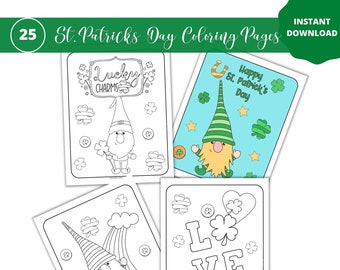 St. Patrick's Day Coloring Pages, Kids Activity (PDF)