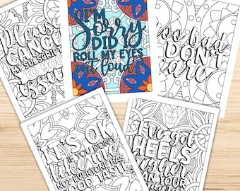Download Quotes Coloring Page Etsy