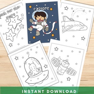 Space Coloring Pages, Astronaut Coloring Pages, Printable Space Coloring Pages for Kids, Space Party, Space Birthday, Space Activity