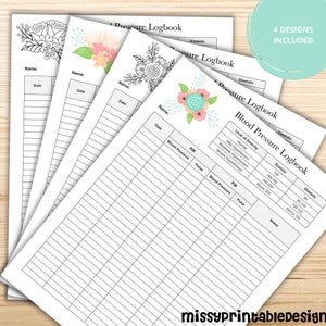 Blood Pressure Tracker, Printable Blood Pressure Log, Blood Pressure Monitor, INSTANT DOWNLOAD image 2