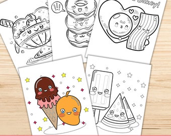 Food Coloring Page Etsy