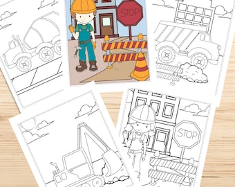 Boy Coloring Pages Etsy