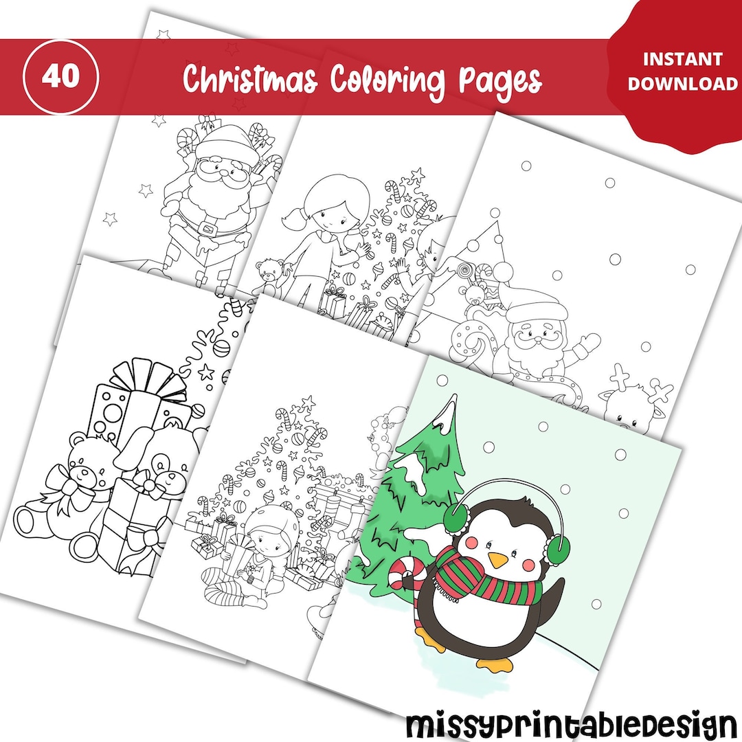 Christmas Coloring Pages for Kids, Printable Christmas Coloring Pages