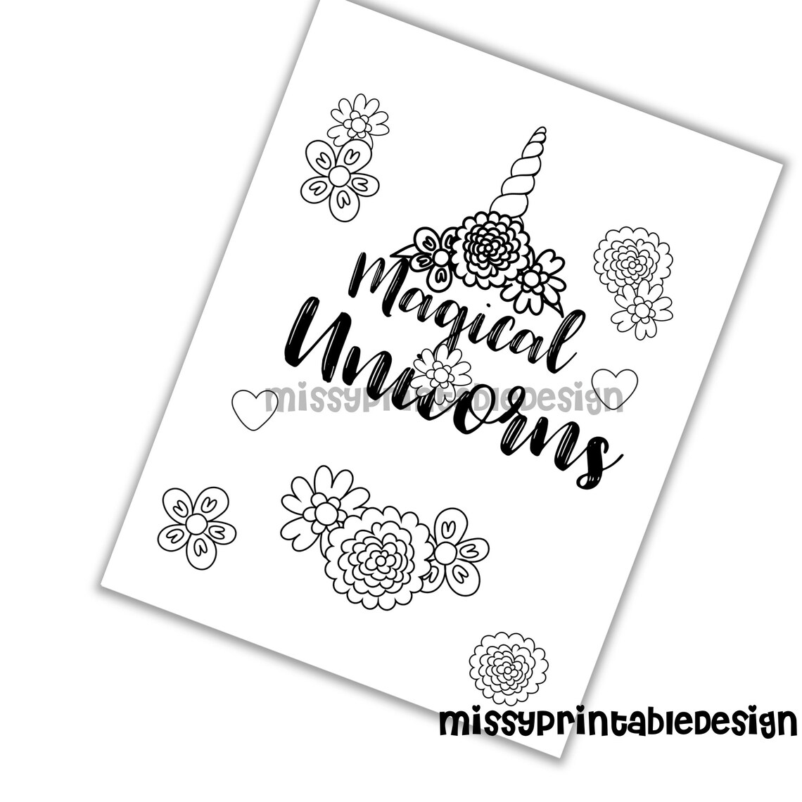 Personalized Unicorn Face Party Coloring Pages Custom Unicorn - Etsy