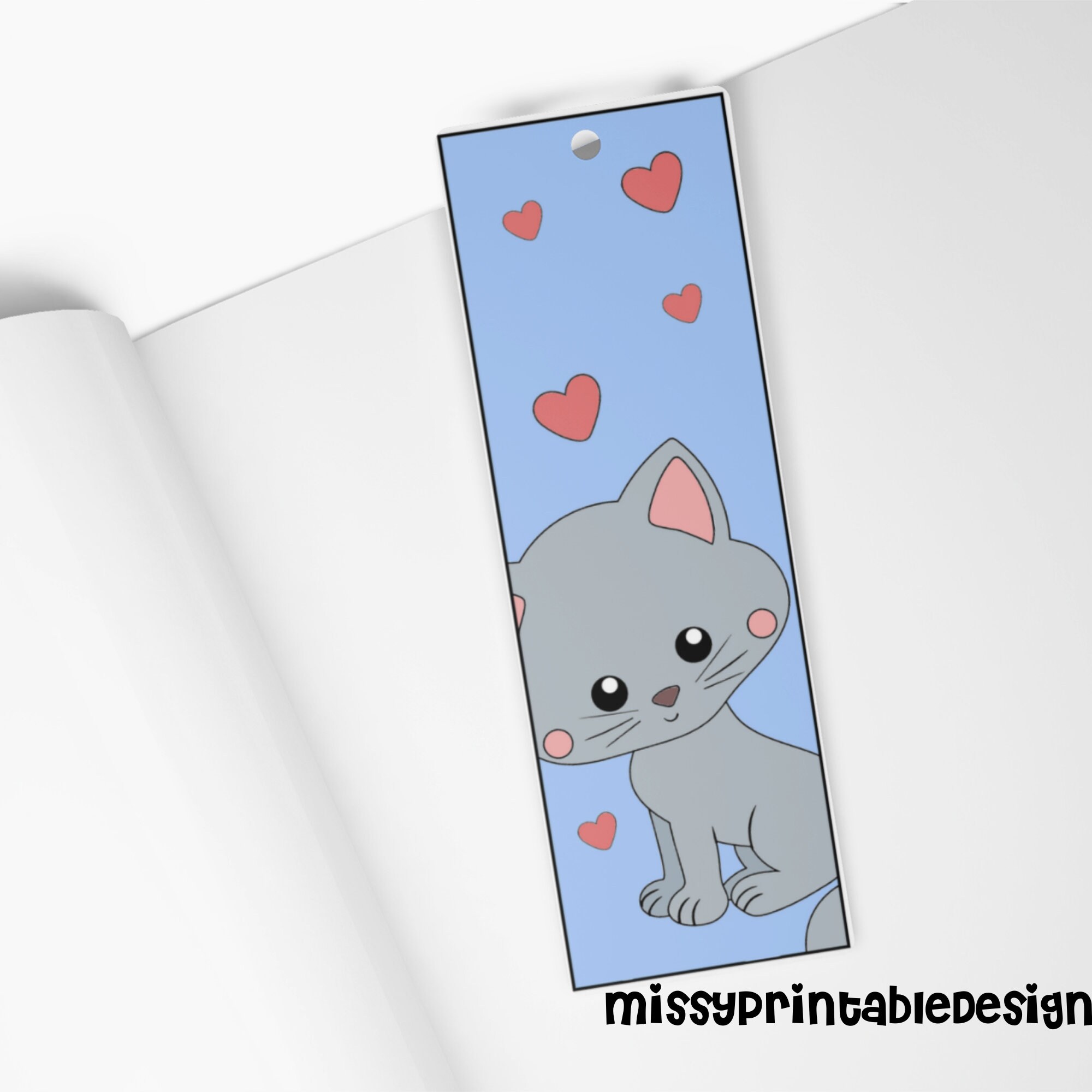 Cat Coloring Bookmarks set of 4 Printable Cat Coloring Etsy