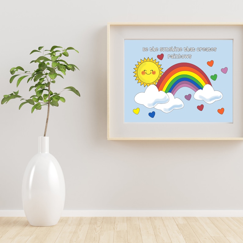 Rainbow Coloring Pages for Kids Printable Rainbow Coloring Pages, Rainbow Quotes, Birthday Activity, INSTANT DOWNLOAD, Kids Coloring Book image 7
