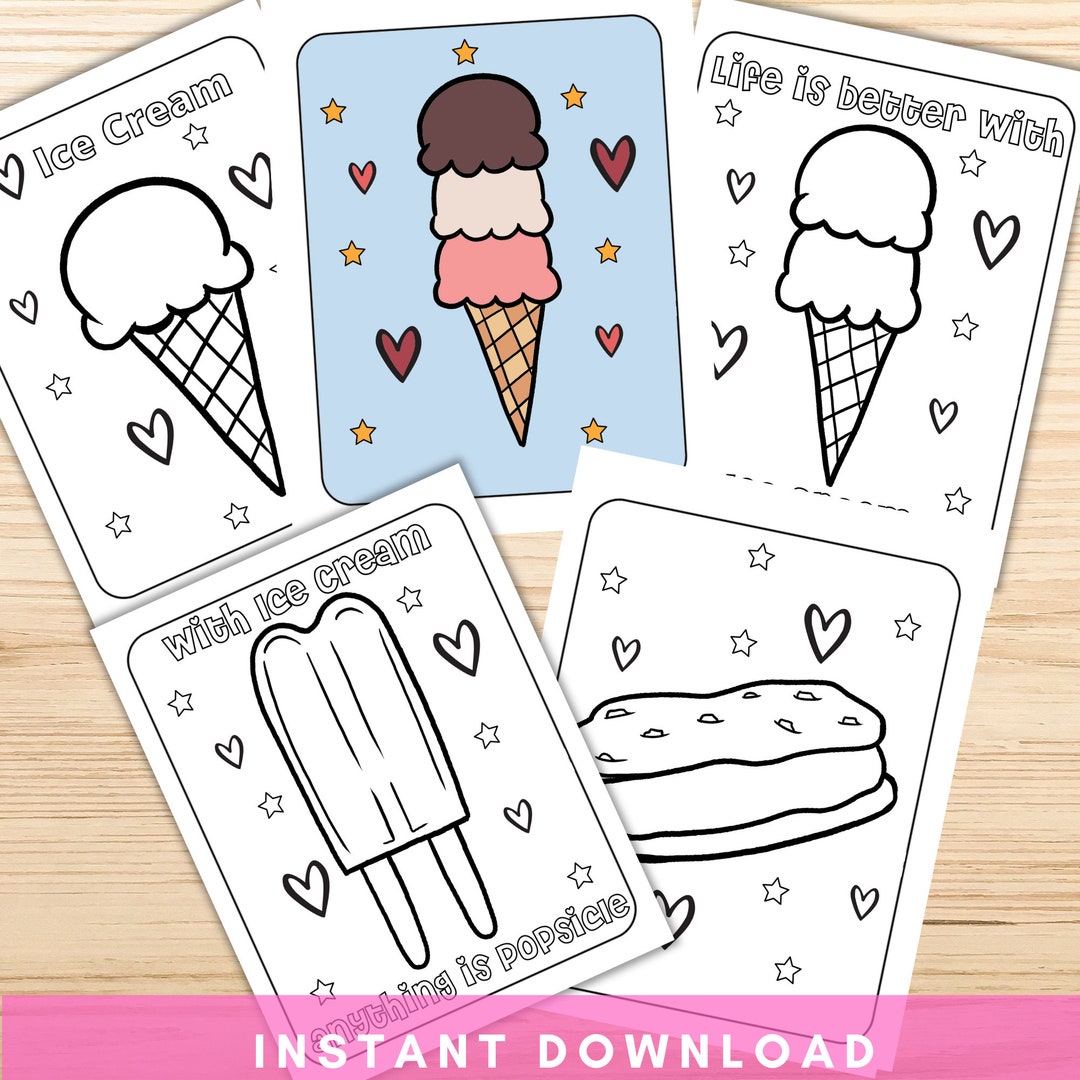 Ice Cream Coloring Pages for Kids Printable Coloring Pages