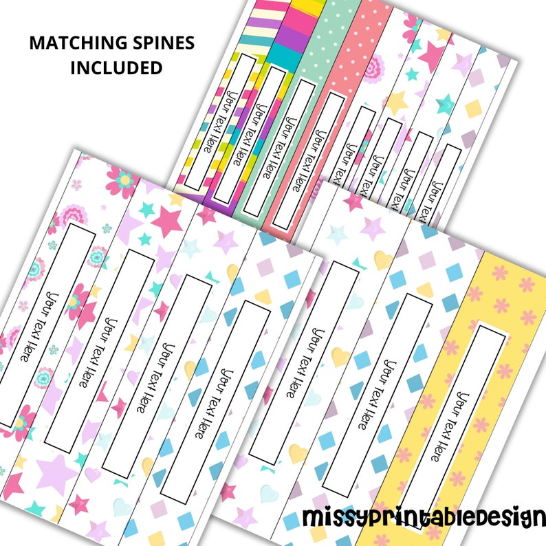 Editable Binder Covers & Spines Unicorn Themed Printable Etsy