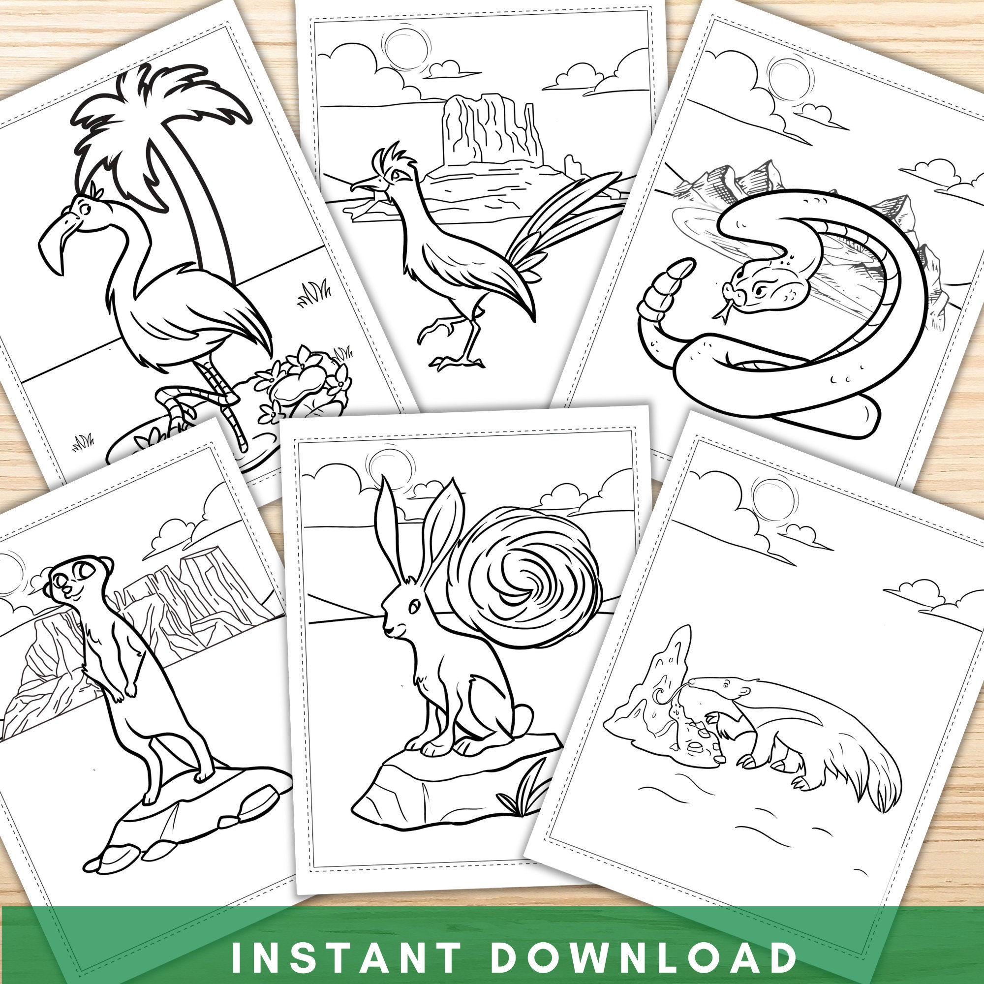 Animal Coloring Pages 100 Printable Animal Coloring Pages for | Etsy
