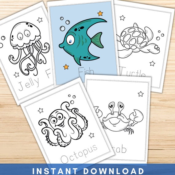 Sea Life Coloring Pages Printable Educational Kids Coloring