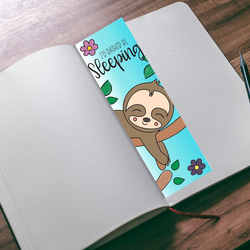 Sloth Coloring Bookmarks Set of 4 Printable Sloth Coloring | Etsy