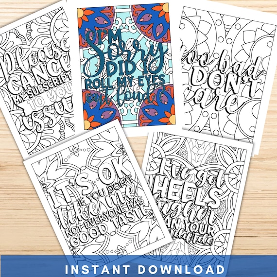 sassy quotes coloring pages adult coloring pages pattern