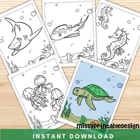 Sea Animal Coloring Pages Printable Sea Animal Coloring Pages