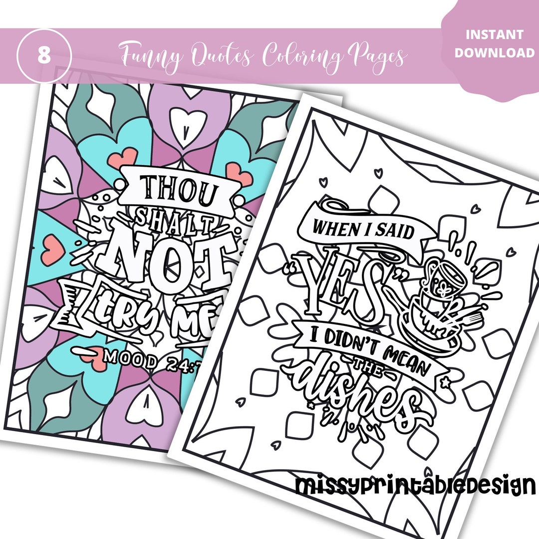 Funny Quotes Coloring Pages, Adult Coloring Pages, Pattern Coloring
