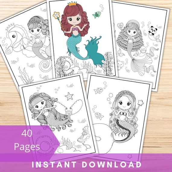 40 Mermaid Coloring Pages Printable Mermaid Coloring Pages