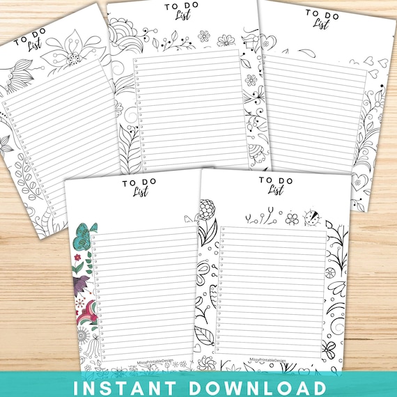 Printable Coloring to Do List Coloring Book Coloring Gift | Etsy Australia