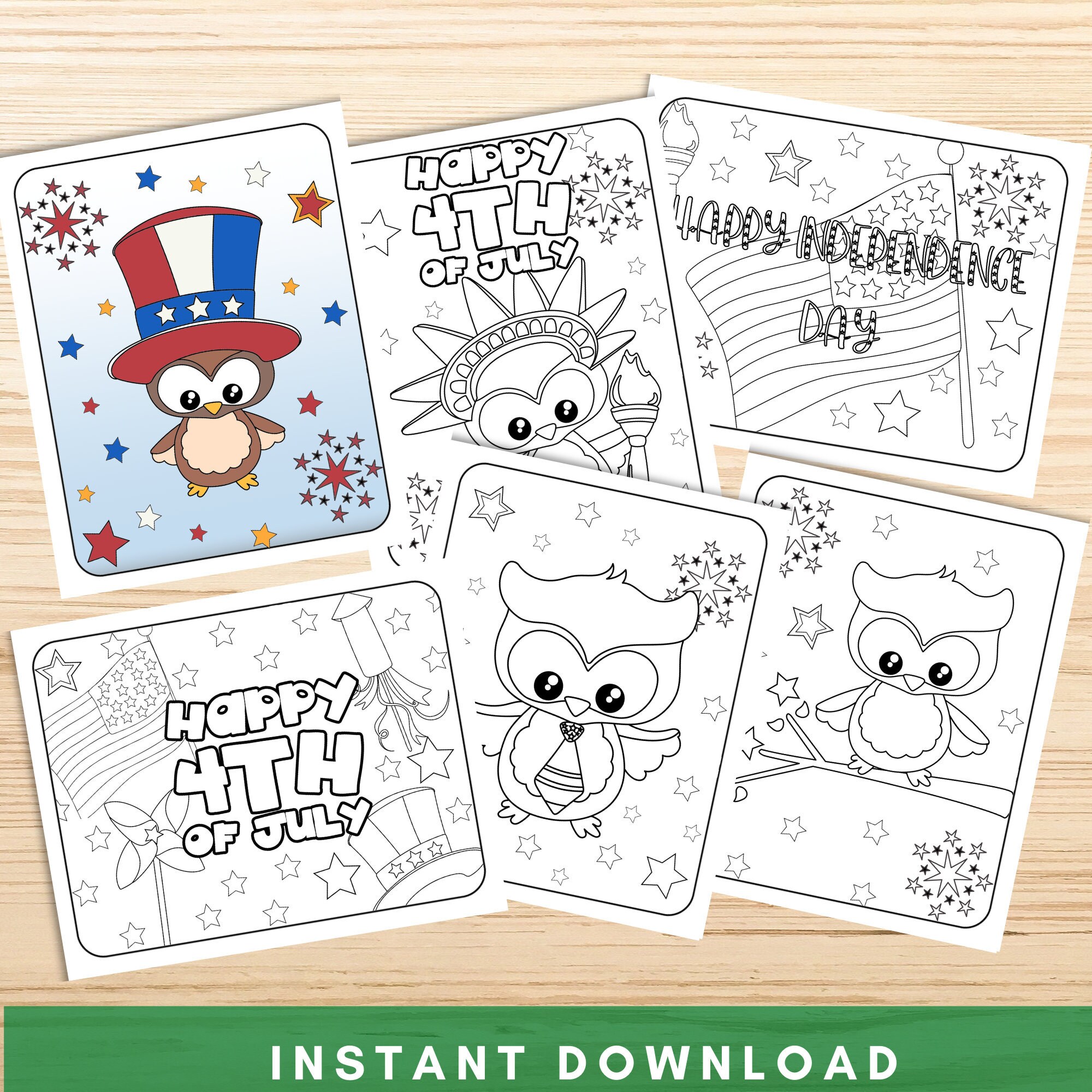 4th of july coloring pages printable independence day etsy canada