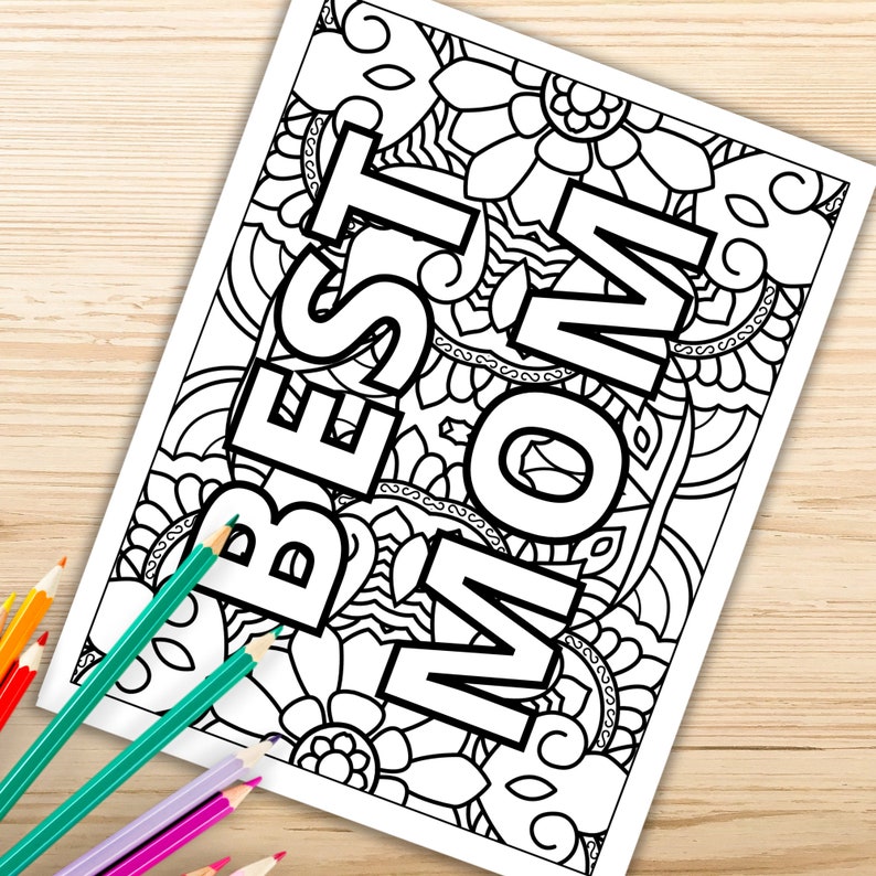 Mother's Day Coloring Pages for Kids Teens Adults - Etsy Canada