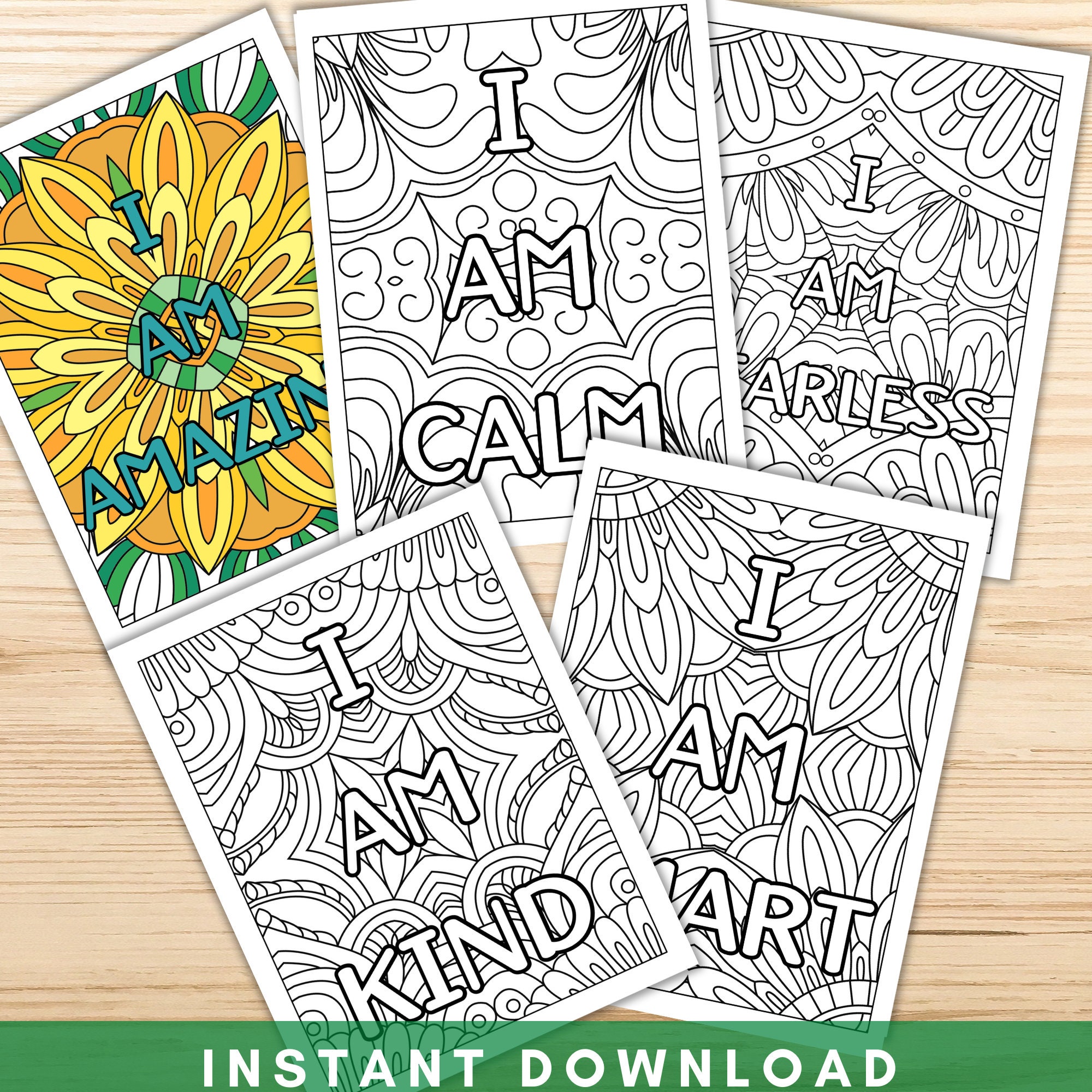 Calming Coloring Pages For Adults - Il Fullxfull.3008048734 T1hx