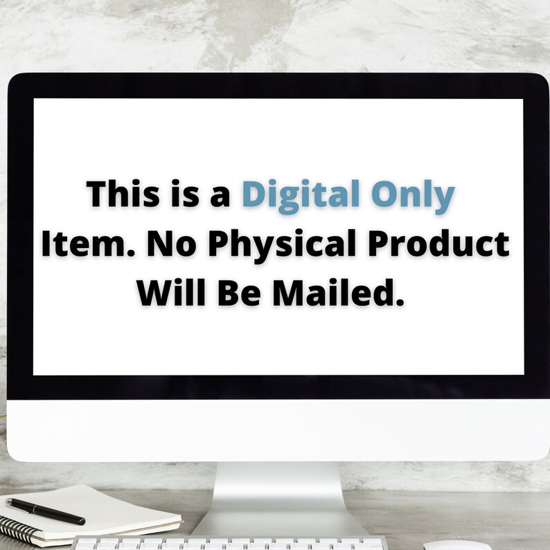 May include: A computer monitor displaying the text "This is a Digital Only Item. No Physical Product Will Be Mailed."