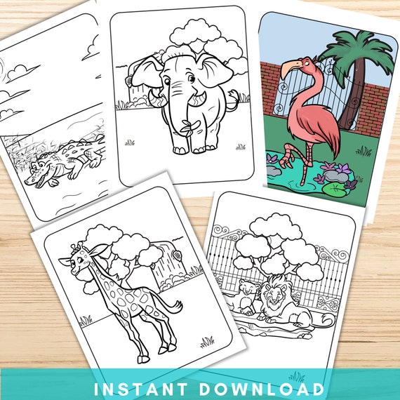 printable coloring pages of zoo animal