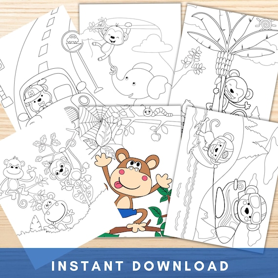 Monkey Coloring Pages Printable Kids Coloring Pages Monkey