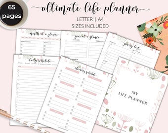Printable Life Planner, Home Management Binder (Instant Download)