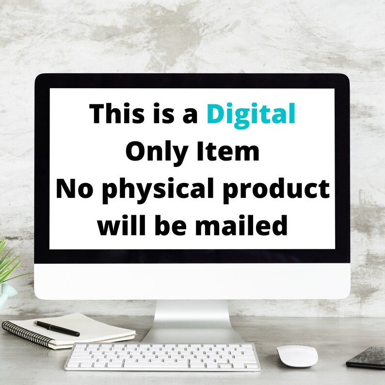 May include: A computer monitor displaying the text "This is a Digital Only Item. No physical product will be mailed."