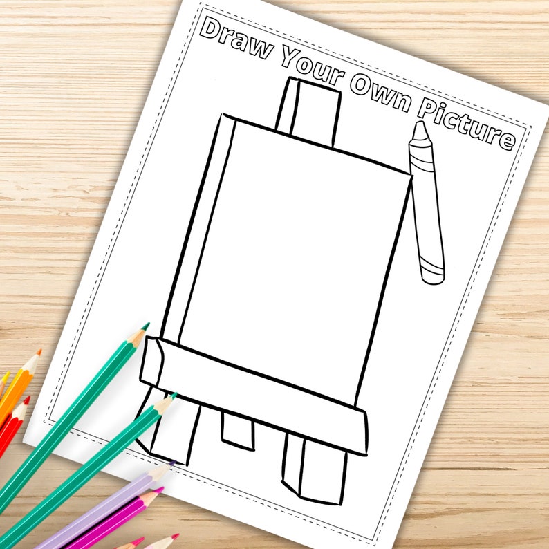 Artist Coloring Pages, Kids Party Activity (INSTANT DOWNLOAD) - Etsy