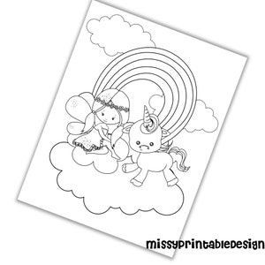 Personalized Unicorn Party Coloring Pages, Custom Unicorn Birthday ...